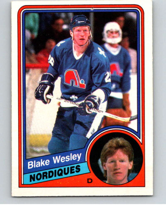 1984-85 O-Pee-Chee #294 Blake Wesley  Quebec Nordiques  V64516 Image 1