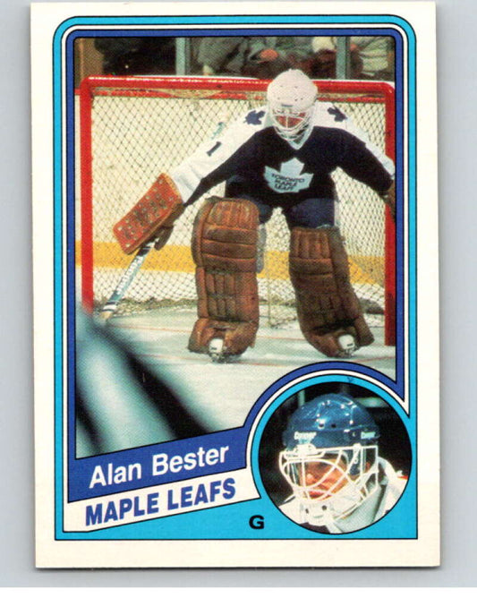 1984-85 O-Pee-Chee #297 Allan Bester UER  RC Rookie Toronto Maple Leafs  V64526 Image 1