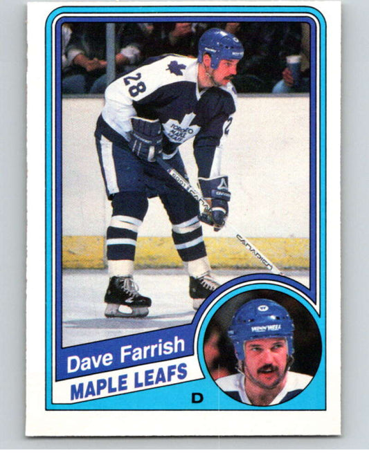 1984-85 O-Pee-Chee #301 Dave Farrish  Toronto Maple Leafs  V64536 Image 1