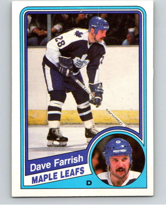 1984-85 O-Pee-Chee #301 Dave Farrish  Toronto Maple Leafs  V64537 Image 1