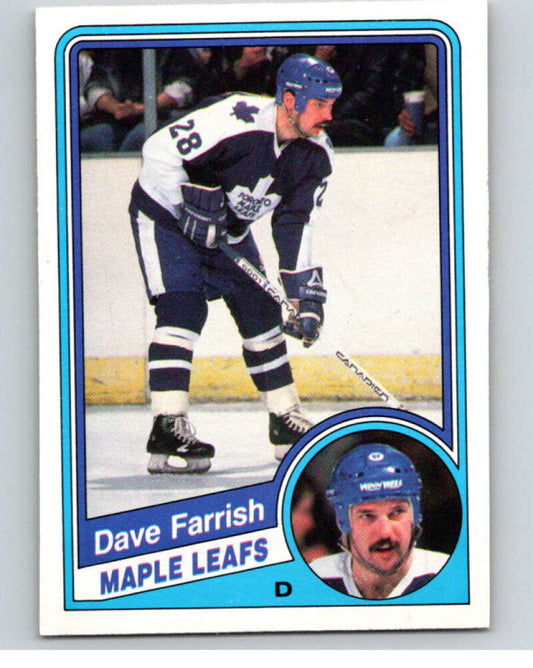1984-85 O-Pee-Chee #301 Dave Farrish  Toronto Maple Leafs  V64538 Image 1
