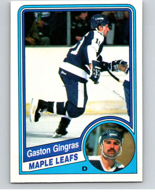 1984-85 O-Pee-Chee #303 Gaston Gingras  Toronto Maple Leafs  V64545 Image 1