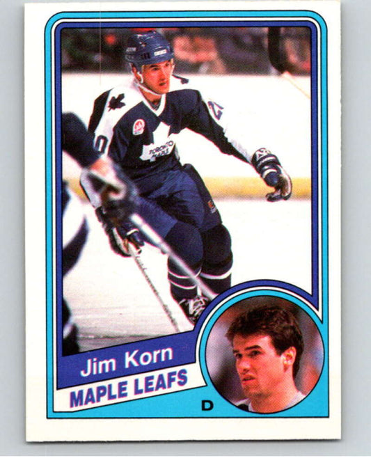 1984-85 O-Pee-Chee #304 Jim Korn  Toronto Maple Leafs  V64546 Image 1
