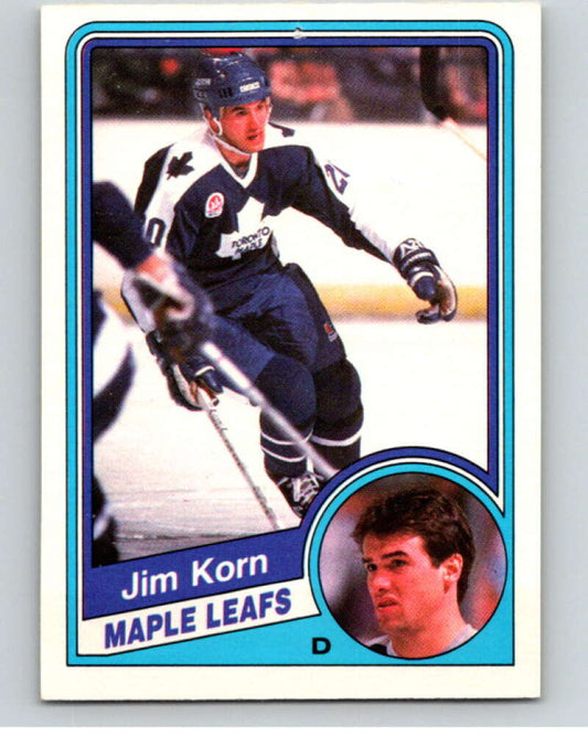 1984-85 O-Pee-Chee #304 Jim Korn  Toronto Maple Leafs  V64547 Image 1