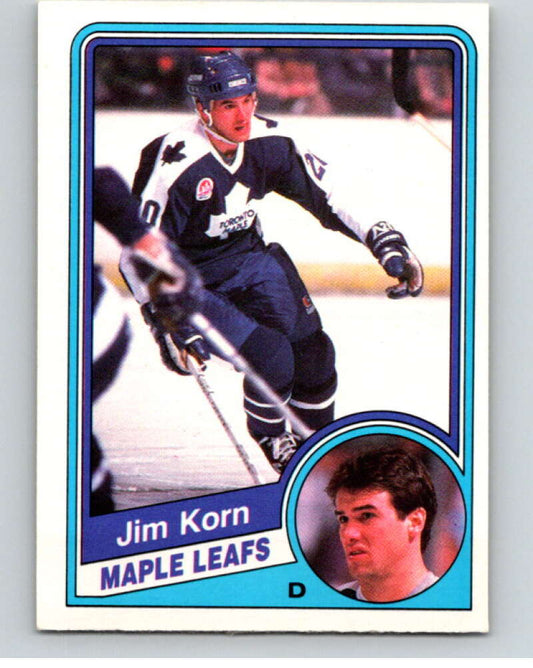 1984-85 O-Pee-Chee #304 Jim Korn  Toronto Maple Leafs  V64548 Image 1