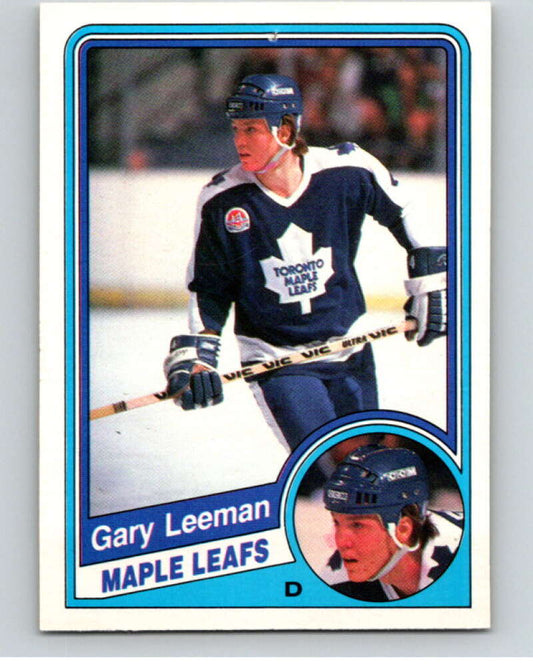 1984-85 O-Pee-Chee #305 Gary Leeman  RC Rookie Toronto Maple Leafs  V64549 Image 1
