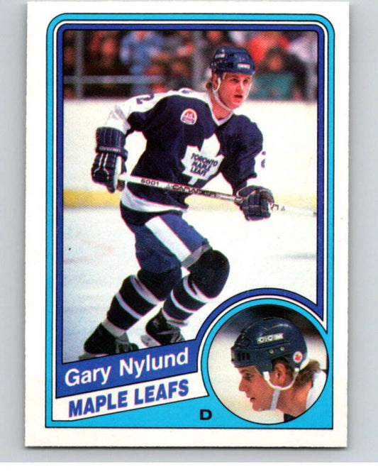 1984-85 O-Pee-Chee #307 Gary Nylund  RC Rookie Toronto Maple Leafs  V64555 Image 1