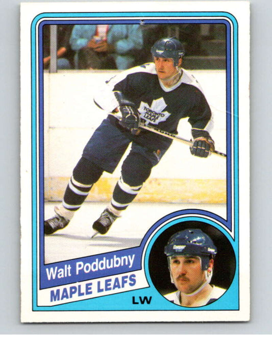 1984-85 O-Pee-Chee #309 Walt Poddubny  Toronto Maple Leafs  V64563 Image 1