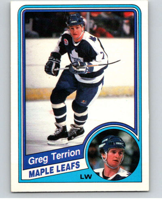 1984-85 O-Pee-Chee #312 Greg Terrion  Toronto Maple Leafs  V64571 Image 1
