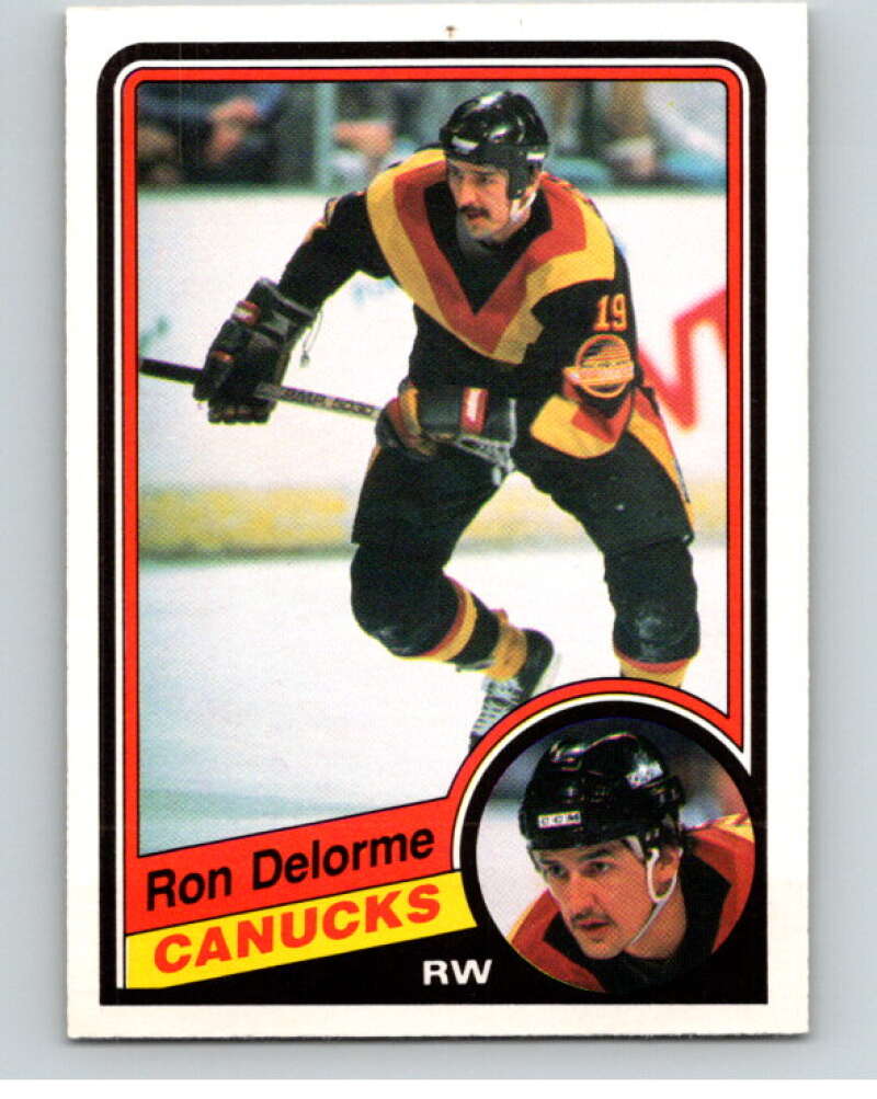 1984-85 O-Pee-Chee #316 Ron Delorme  Vancouver Canucks  V64586 Image 1