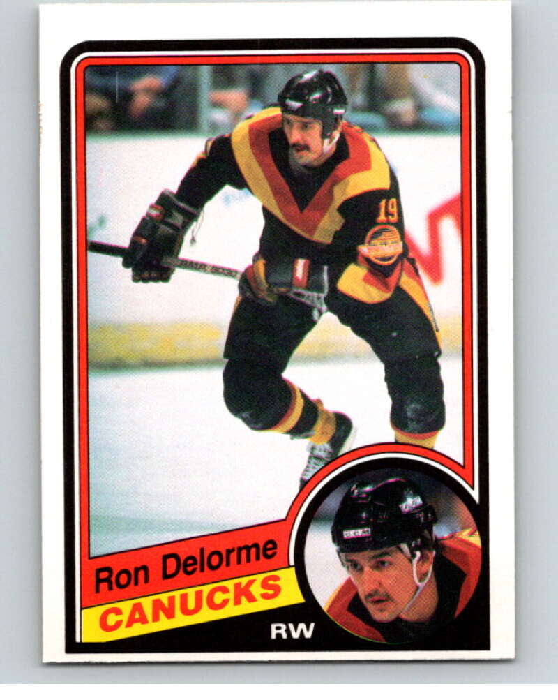 1984-85 O-Pee-Chee #316 Ron Delorme  Vancouver Canucks  V64587 Image 1