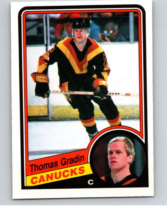 1984-85 O-Pee-Chee #319 Thomas Gradin  Vancouver Canucks  V64597 Image 1
