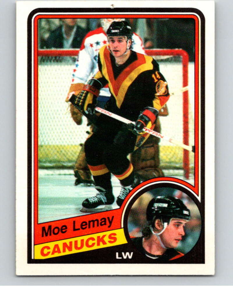 1984-85 O-Pee-Chee #322 Moe Lemay  RC Rookie Vancouver Canucks  V64606 Image 1