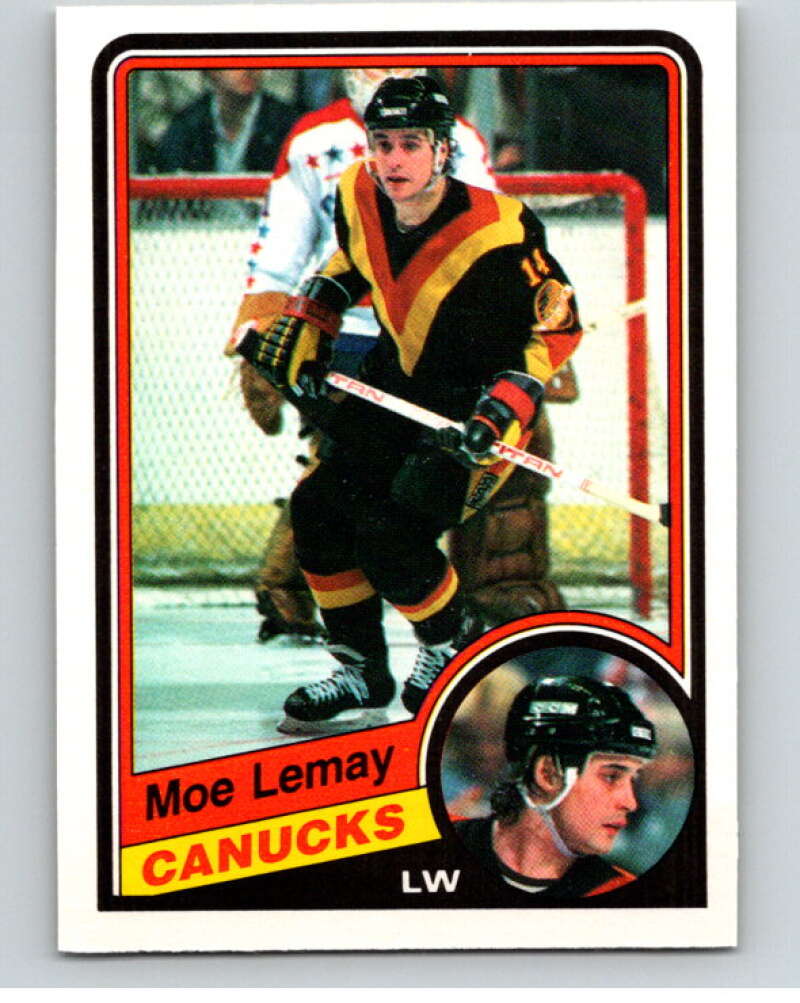 1984-85 O-Pee-Chee #322 Moe Lemay  RC Rookie Vancouver Canucks  V64608 Image 1