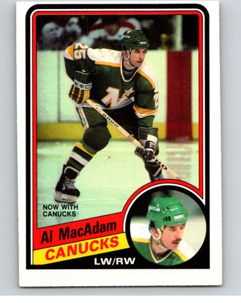 1984-85 O-Pee-Chee #324 Al MacAdam  Vancouver Canucks  V64615 Image 1