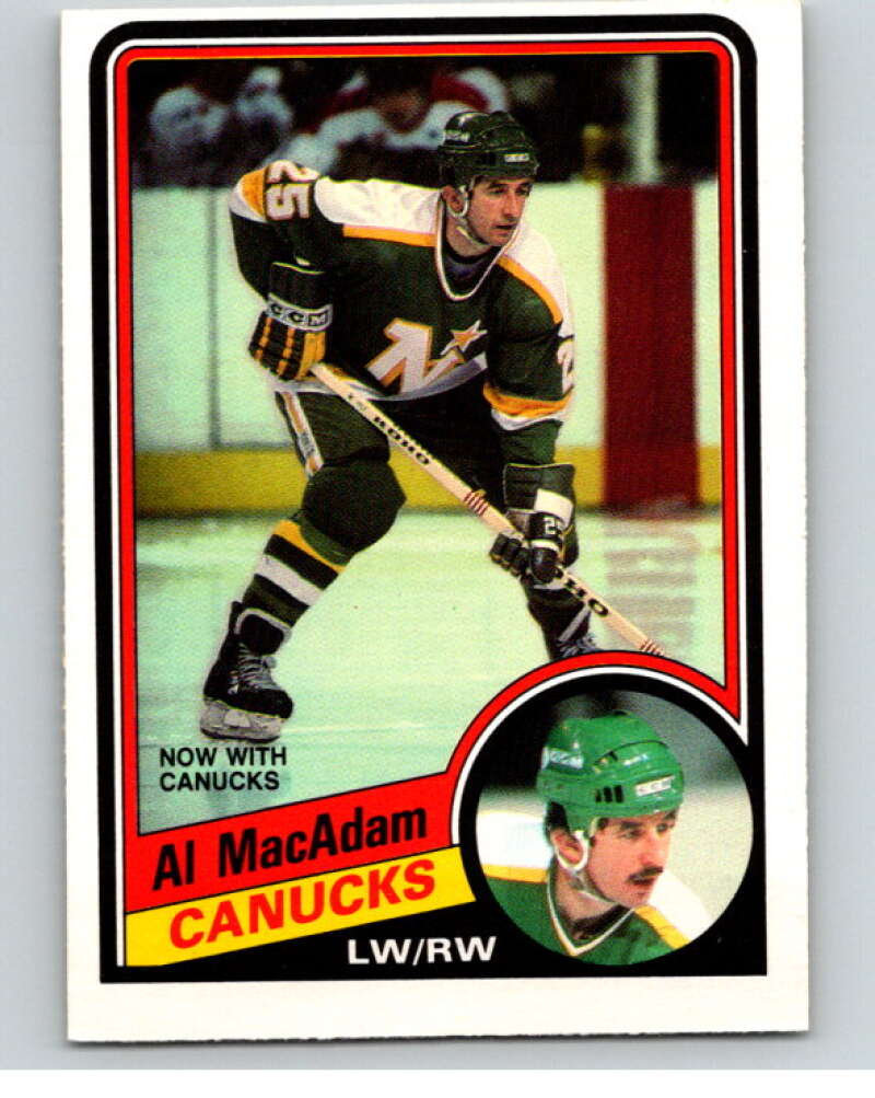 1984-85 O-Pee-Chee #324 Al MacAdam  Vancouver Canucks  V64616 Image 1
