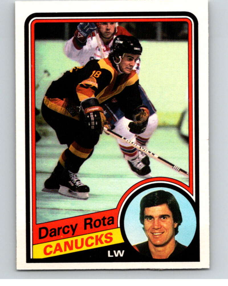1984-85 O-Pee-Chee #328 Darcy Rota  Vancouver Canucks  V64620 Image 1