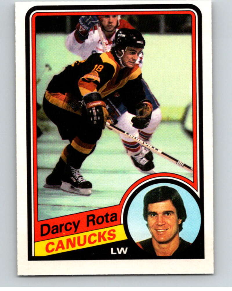 1984-85 O-Pee-Chee #328 Darcy Rota  Vancouver Canucks  V64622 Image 1