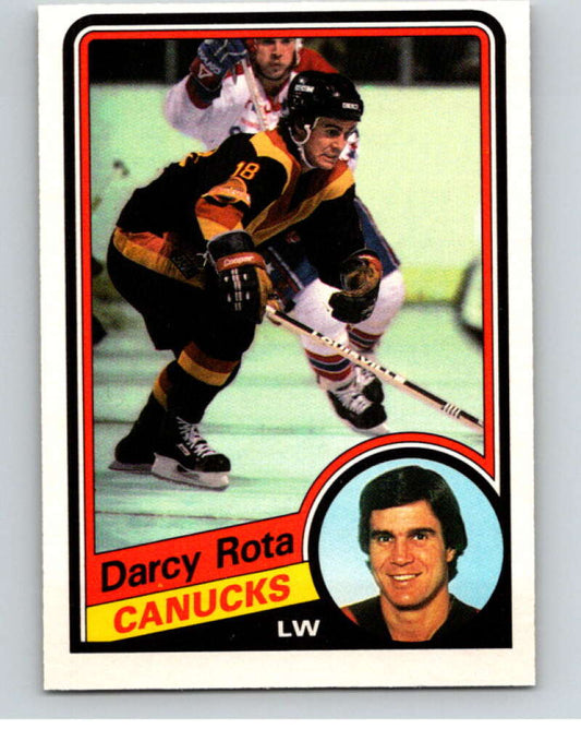 1984-85 O-Pee-Chee #328 Darcy Rota  Vancouver Canucks  V64622 Image 1