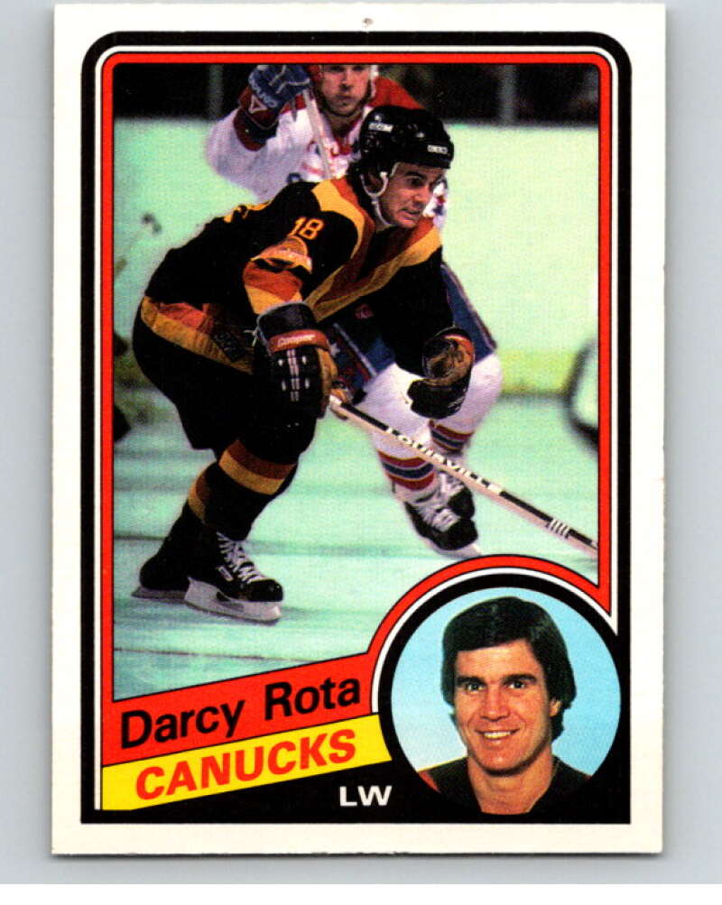 1984-85 O-Pee-Chee #328 Darcy Rota  Vancouver Canucks  V64623 Image 1