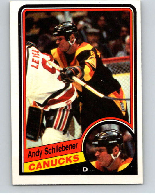 1984-85 O-Pee-Chee #329 Andy Schliebener  RC Rookie Vancouver Canucks  V64624 Image 1