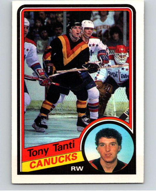 1984-85 O-Pee-Chee #332 Tony Tanti  Vancouver Canucks  V64631 Image 1