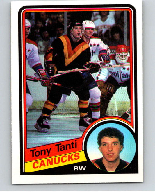1984-85 O-Pee-Chee #332 Tony Tanti  Vancouver Canucks  V64633 Image 1