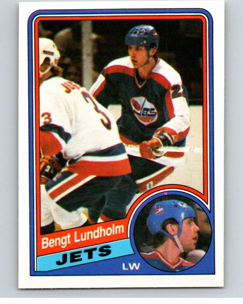 1984-85 O-Pee-Chee #341 Bengt Lundholm  Winnipeg Jets  V64652 Image 1