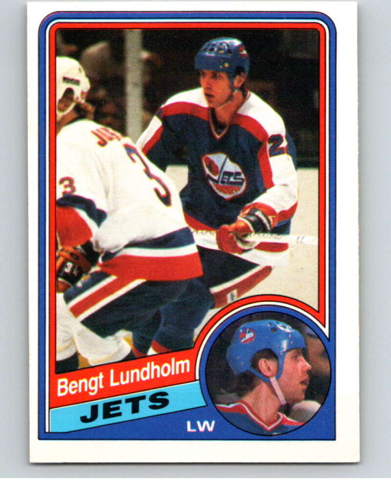 1984-85 O-Pee-Chee #341 Bengt Lundholm  Winnipeg Jets  V64653 Image 1