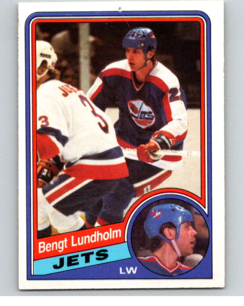 1984-85 O-Pee-Chee #341 Bengt Lundholm  Winnipeg Jets  V64655 Image 1