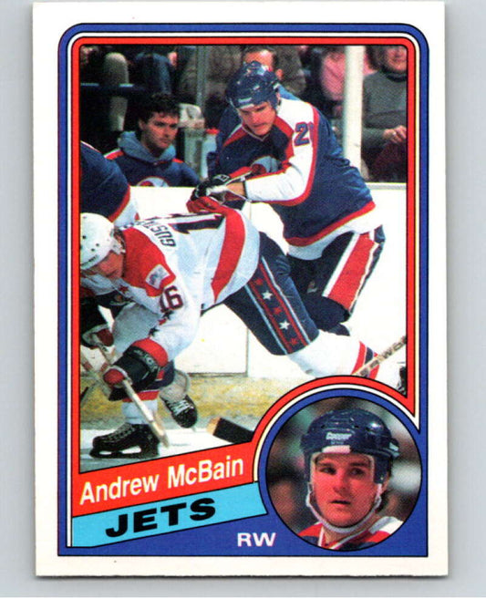 1984-85 O-Pee-Chee #343 Andrew McBain  RC Rookie Winnipeg Jets  V64659 Image 1