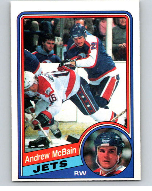 1984-85 O-Pee-Chee #343 Andrew McBain  RC Rookie Winnipeg Jets  V64661 Image 1