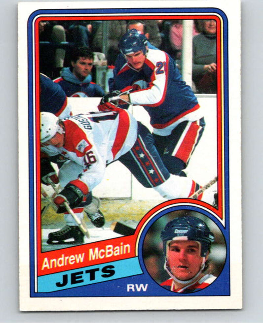 1984-85 O-Pee-Chee #343 Andrew McBain  RC Rookie Winnipeg Jets  V64663 Image 1