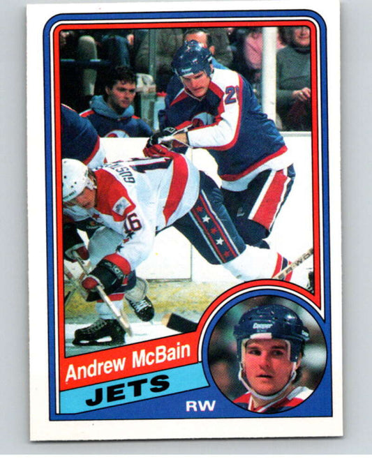 1984-85 O-Pee-Chee #343 Andrew McBain  RC Rookie Winnipeg Jets  V64664 Image 1