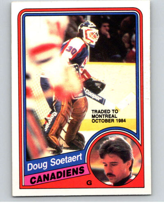 1984-85 O-Pee-Chee #347 Doug Soetaert  Winnipeg Jets  V64672 Image 1