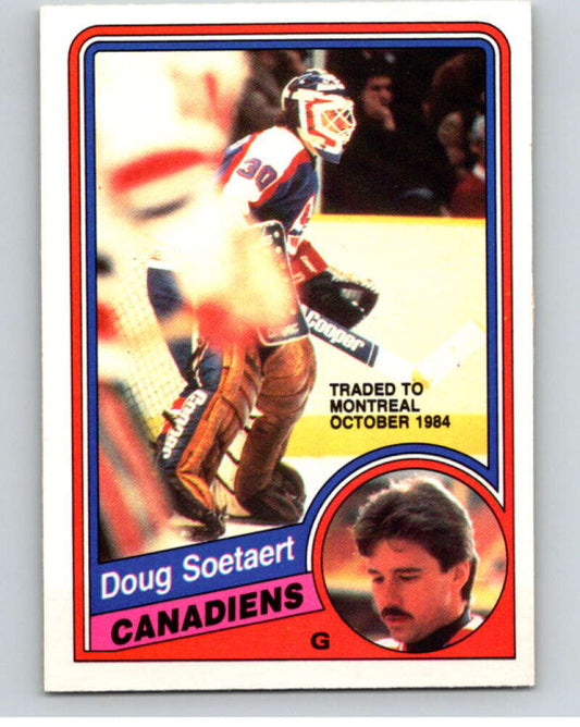 1984-85 O-Pee-Chee #347 Doug Soetaert  Winnipeg Jets  V64673 Image 1