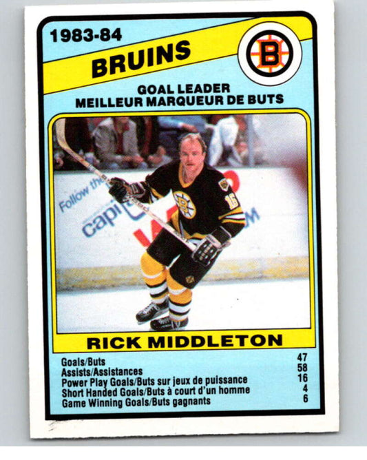 1984-85 O-Pee-Chee #352 Rick Middleton TL  Boston Bruins  V64684 Image 1
