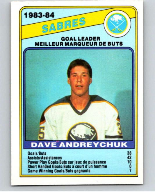 1984-85 O-Pee-Chee #353 Dave Andreychuk TL  Buffalo Sabres  V64685 Image 1