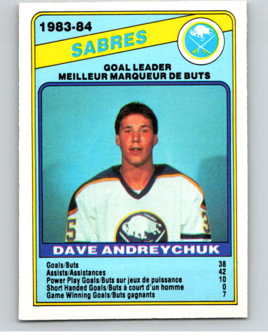 1984-85 O-Pee-Chee #353 Dave Andreychuk TL  Buffalo Sabres  V64686 Image 1