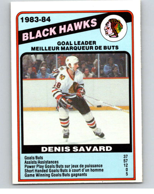 1984-85 O-Pee-Chee #355 Denis Savard TL  Chicago Blackhawks  V64689 Image 1