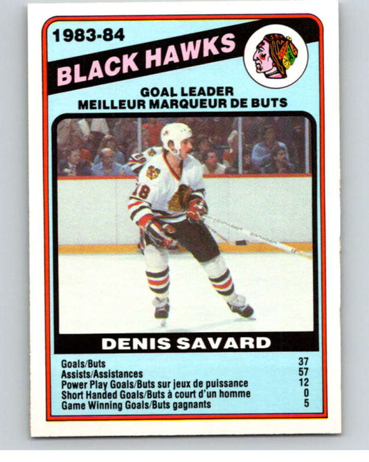 1984-85 O-Pee-Chee #355 Denis Savard TL  Chicago Blackhawks  V64691 Image 1