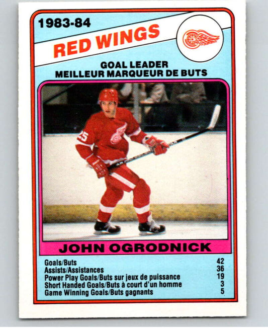 1984-85 O-Pee-Chee #356 John Ogrodnick TL  Detroit Red Wings  V64694 Image 1