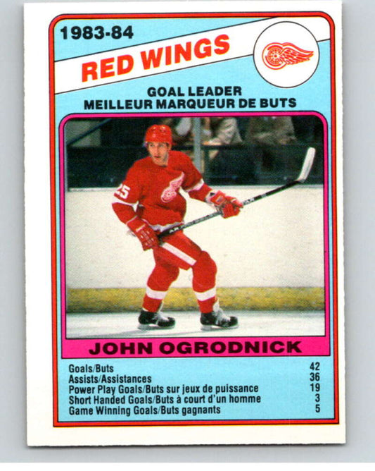 1984-85 O-Pee-Chee #356 John Ogrodnick TL  Detroit Red Wings  V64696 Image 1