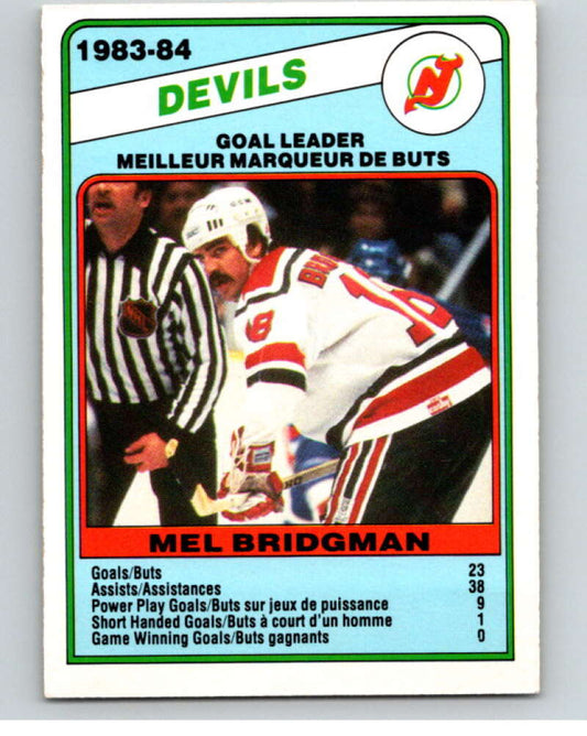 1984-85 O-Pee-Chee #361 Mel Bridgman TL  New Jersey Devils  V64707 Image 1