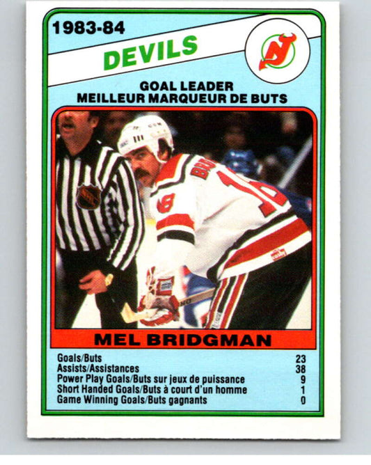 1984-85 O-Pee-Chee #361 Mel Bridgman TL  New Jersey Devils  V64709 Image 1