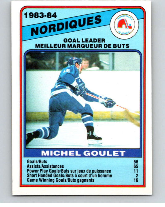 1984-85 O-Pee-Chee #366 Michel Goulet TL  Quebec Nordiques  V64720 Image 1