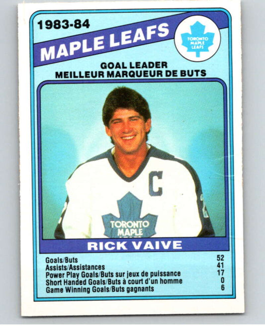 1984-85 O-Pee-Chee #368 Rick Vaive TL  Toronto Maple Leafs  V64726 Image 1