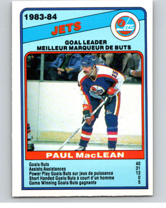1984-85 O-Pee-Chee #371 Paul MacLean TL  Winnipeg Jets  V64733 Image 1