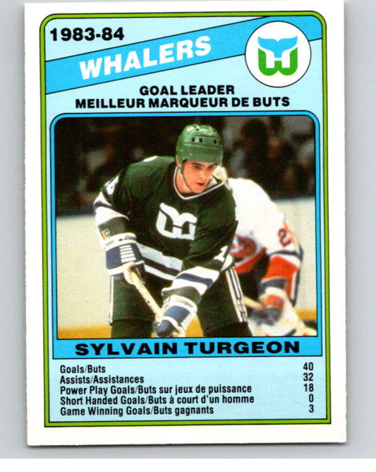 1984-85 O-Pee-Chee #372 Sylvain Turgeon TL  Hartford Whalers  V64736 Image 1