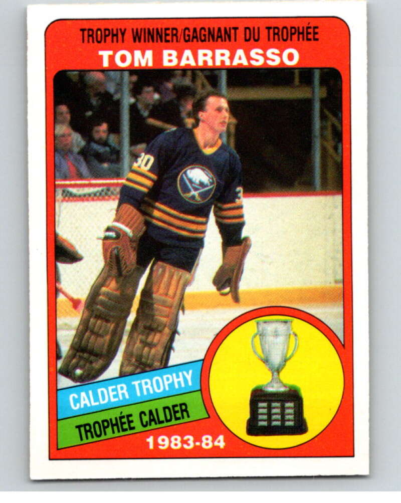 1984-85 O-Pee-Chee #375 Tom Barrasso TR  Buffalo Sabres  V64738 Image 1